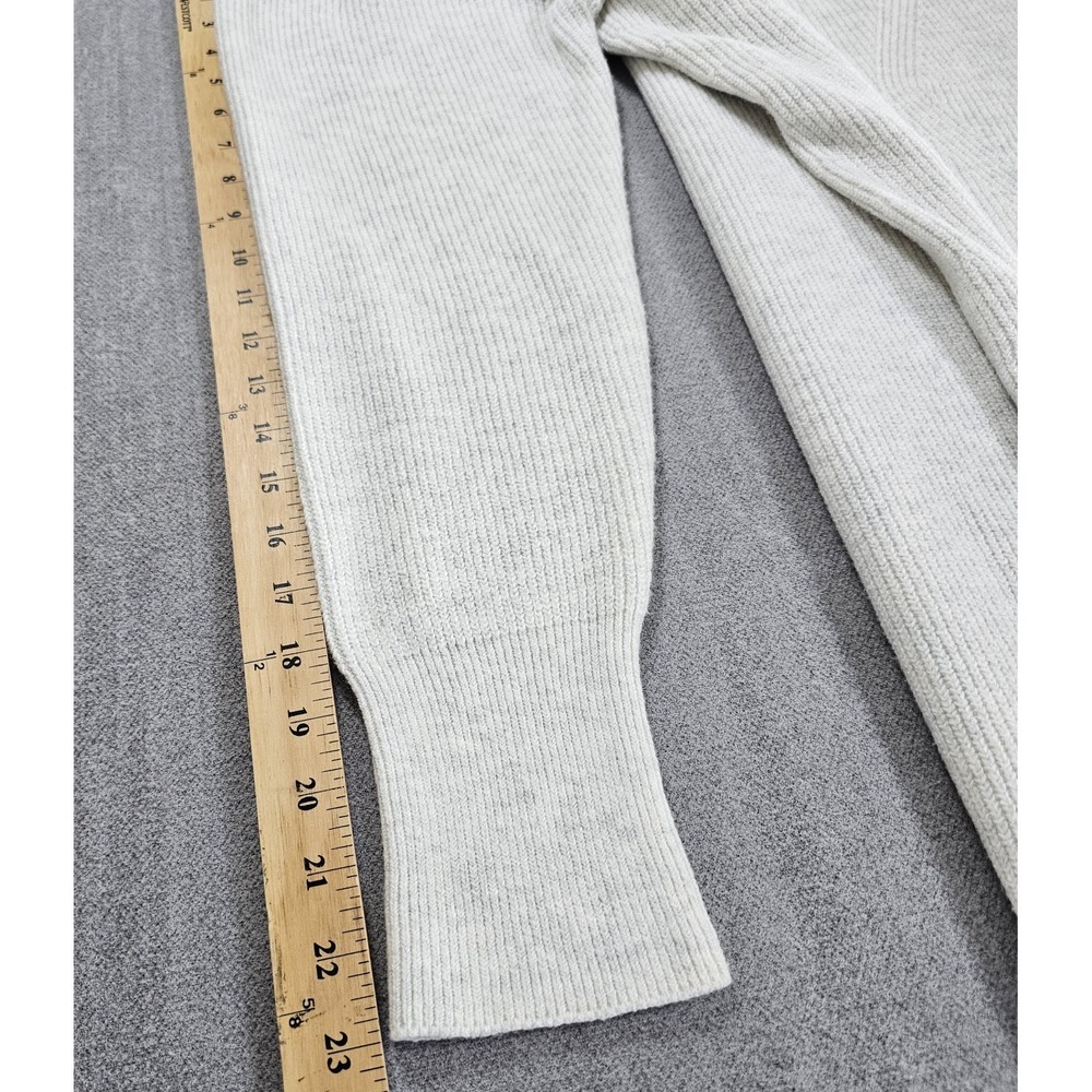 Banana Republic Women's V-Neck Midi Sweater Dress Gray Sz Large Long Sleeve - Picture 8 of 11